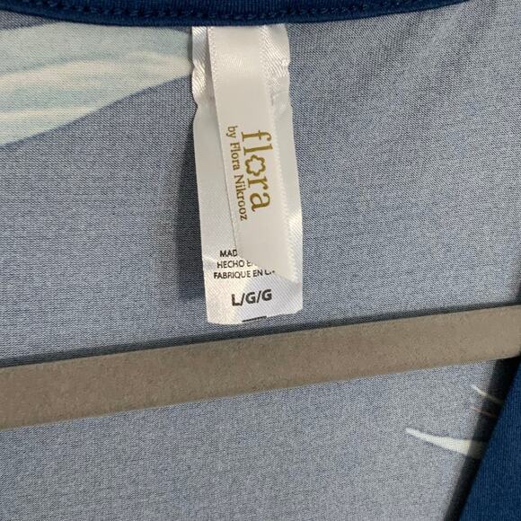 Floral by Flora Nikrooz‎ Women's Robe Phoebe Wrap Robe Floral Blue large - Picture 3 of 4